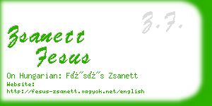 zsanett fesus business card